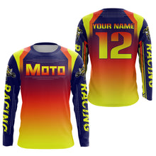 Load image into Gallery viewer, Yellow Orange Motocross Racing Jersey UPF30+ MX Racing Dirt Bike Jersey Kid Men Women DNT04