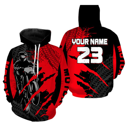 Custom Red Motocross Jersey for Men Women Upf30+ Dirt Bike Shirt Motorcycle Jersey| CTP67