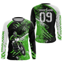 Load image into Gallery viewer, Adult&amp;Kid Custom Motocross Jersey Green UPF30+ MX Racing Biker Off-road Dirt Bike Racewear| CTP31