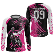 Load image into Gallery viewer, Adult&amp;Kid Custom Motocross Jersey Pink UPF30+ MX Racing Biker Off-road Dirt Bike Racewear| CTP31