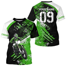 Load image into Gallery viewer, Adult&amp;Kid Custom Motocross Jersey Green UPF30+ MX Racing Biker Off-road Dirt Bike Racewear| CTP31