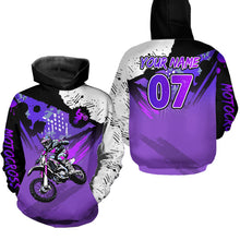Load image into Gallery viewer, Custom Motocross Jersey Purple Dirt Bike Clothes Upf30+ Mens Women Motorcycle Jersey| CTP14