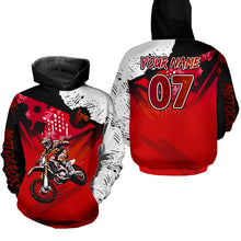 Load image into Gallery viewer, Custom Motocross Jersey Red Dirt Bike Clothes Upf30+ Mens Women Motorcycle Jersey| CTP14