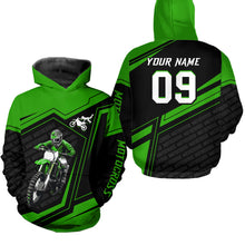 Load image into Gallery viewer, Custom Motocross Jersey Green Dirt Bike Clothes Upf30+ Mens Women Motorcycle Jersey| CTP58