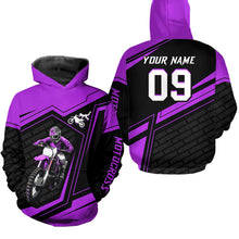 Load image into Gallery viewer, Custom Motocross Jersey Purple Dirt Bike Clothes Upf30+ Mens Women Motorcycle Jersey| CTP58