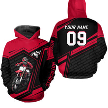 Load image into Gallery viewer, Custom Motocross Jersey Red Dirt Bike Clothes Upf30+ Mens Women Motorcycle Jersey| CTP58