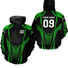 Load image into Gallery viewer, Adult&amp;Kid Custom Motocross Jersey Green UPF30+ MX Racing Biker Off-road Dirt Bike Racewear| CTP49