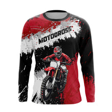 Load image into Gallery viewer, Adult&amp;Kid Red Custom Motocross Jersey UPF30+ MX Racing Dirt Bike Racewear| CTP34