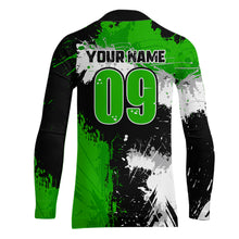Load image into Gallery viewer, Adult&amp;Kid Green Custom Motocross Jersey UPF30+ MX Racing Dirt Bike Racewear| CTP34
