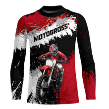 Load image into Gallery viewer, Adult&amp;Kid Red Custom Motocross Jersey UPF30+ MX Racing Dirt Bike Racewear| CTP34
