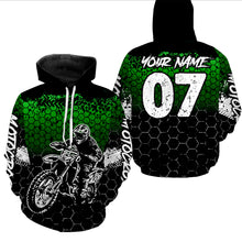 Load image into Gallery viewer, Green Motocross Jersey Upf30+ Custom Dirt Bike Jersey Mens Women Off-Road Jersey Adult&amp;Kid| CTP04
