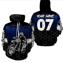 Load image into Gallery viewer, Blue Motocross Jersey Upf30+ Custom Dirt Bike Jersey Mens Women Off-Road Jersey Adult&amp;Kid| CTP04