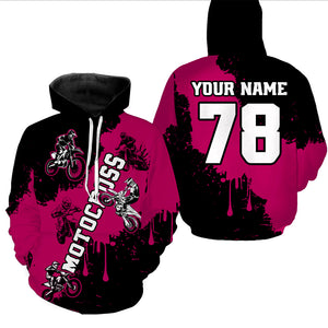 Pink custom dirt bike jersey adult&kid Motocross jersey upf30+ mens women Motocross Shirt| CTP03
