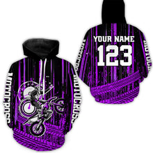 Load image into Gallery viewer, Purple Motocross Jersey Upf30+ Custom Dirt Bike Jersey Mens Women Off-Road Jersey Adult&amp;Kid| CTP60
