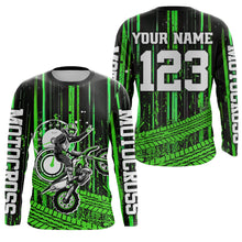 Load image into Gallery viewer, Green Motocross Jersey Upf30+ Custom Dirt Bike Jersey Mens Women Off-Road Jersey Adult&amp;Kid| CTP60