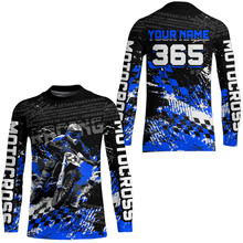 Load image into Gallery viewer, Blue Dirt Bike Jersey Motocross Jersey Upf30+ Custom Mens Women Off-Road Jersey| CTP44