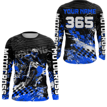 Load image into Gallery viewer, Blue Dirt Bike Jersey Motocross Jersey Upf30+ Custom Mens Women Off-Road Jersey| CTP44