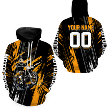 Load image into Gallery viewer, Adult&amp;Kid Orange Dirt Bike Jersey Motocross Jersey Upf30+ Custom Mens Women Off-Road Jersey| CTP05