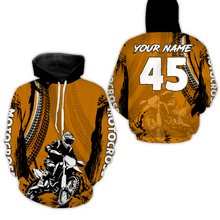 Load image into Gallery viewer, Adult&amp;Kid Orange Custom Motocross Jersey UPF30+ MX Racing Biker Off-road Dirt Bike Racewear| CTP65