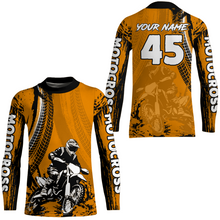 Load image into Gallery viewer, Adult&amp;Kid Orange Custom Motocross Jersey UPF30+ MX Racing Biker Off-road Dirt Bike Racewear| CTP65