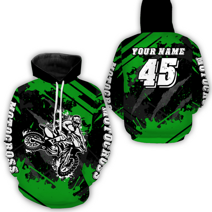 Custom Green Motocross Jersey for Men Women Upf30+ Dirt Bike Shirt Motorcycle Jersey| CTP101
