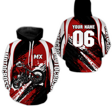 Load image into Gallery viewer, Custom Motocross Jersey Red Dirt Bike Clothes Upf30+ Mens Women Motorcycle Jersey| CTP59