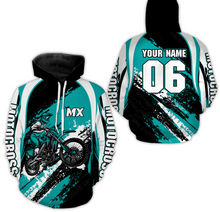 Load image into Gallery viewer, Custom Motocross Jersey Turquoise Dirt Bike Clothes Upf30+ Mens Women Motorcycle Jersey| CTP59