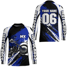 Load image into Gallery viewer, Custom Motocross Jersey Blue Dirt Bike Clothes Upf30+ Mens Women Motorcycle Jersey| CTP59