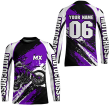 Load image into Gallery viewer, Custom Motocross Jersey Purple Dirt Bike Clothes Upf30+ Mens Women Motorcycle Jersey| CTP59