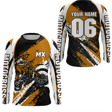 Load image into Gallery viewer, Custom Motocross Jersey Orange Dirt Bike Clothes Upf30+ Mens Women Motorcycle Jersey| CTP59