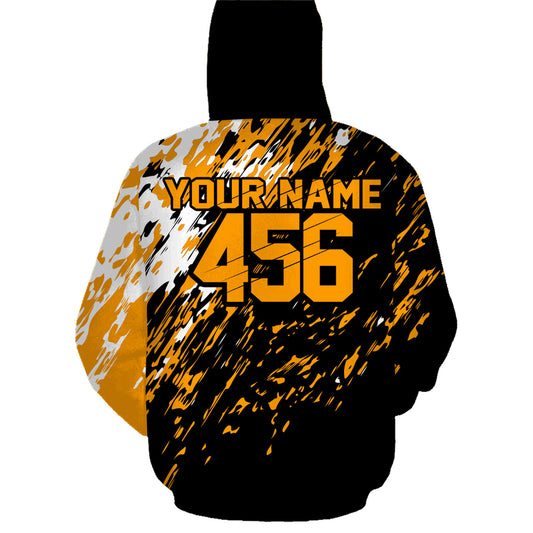 Custom Dirt Bike Hoodie Orange Motocross Hoodie Mens Women Motocross Hooded Jersey| CTP20