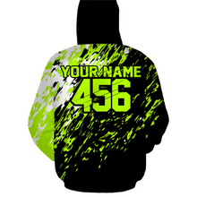 Load image into Gallery viewer, Custom Dirt Bike Hoodie Green Motocross Hoodie Mens Women Motocross Hooded Jersey| CTP20