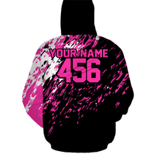 Load image into Gallery viewer, Custom Dirt Bike Hoodie Pink Motocross Hoodie Mens Women Motocross Hooded Jersey| CTP20