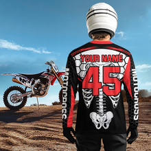 Load image into Gallery viewer, Red Bone Motocross Racing Jersey UPF30+ MX Racing Dirt Bike Jersey Kid Men Women DNT01