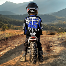 Load image into Gallery viewer, Blue Bone Motocross Racing Jersey UPF30+ MX Racing Dirt Bike Jersey Kid Men Women DNT01