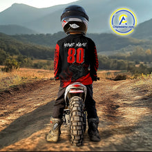 Load image into Gallery viewer, Red Dinosaur Motocross Racing Jersey UPF30+ MX Racing Dirt Bike Jersey Kid Men Women DNT05