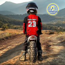 Load image into Gallery viewer, Red ATV Racing Jersey Custom ATV Riding Shirt for Kid Adult Quad Bike ATV Jersey MX114