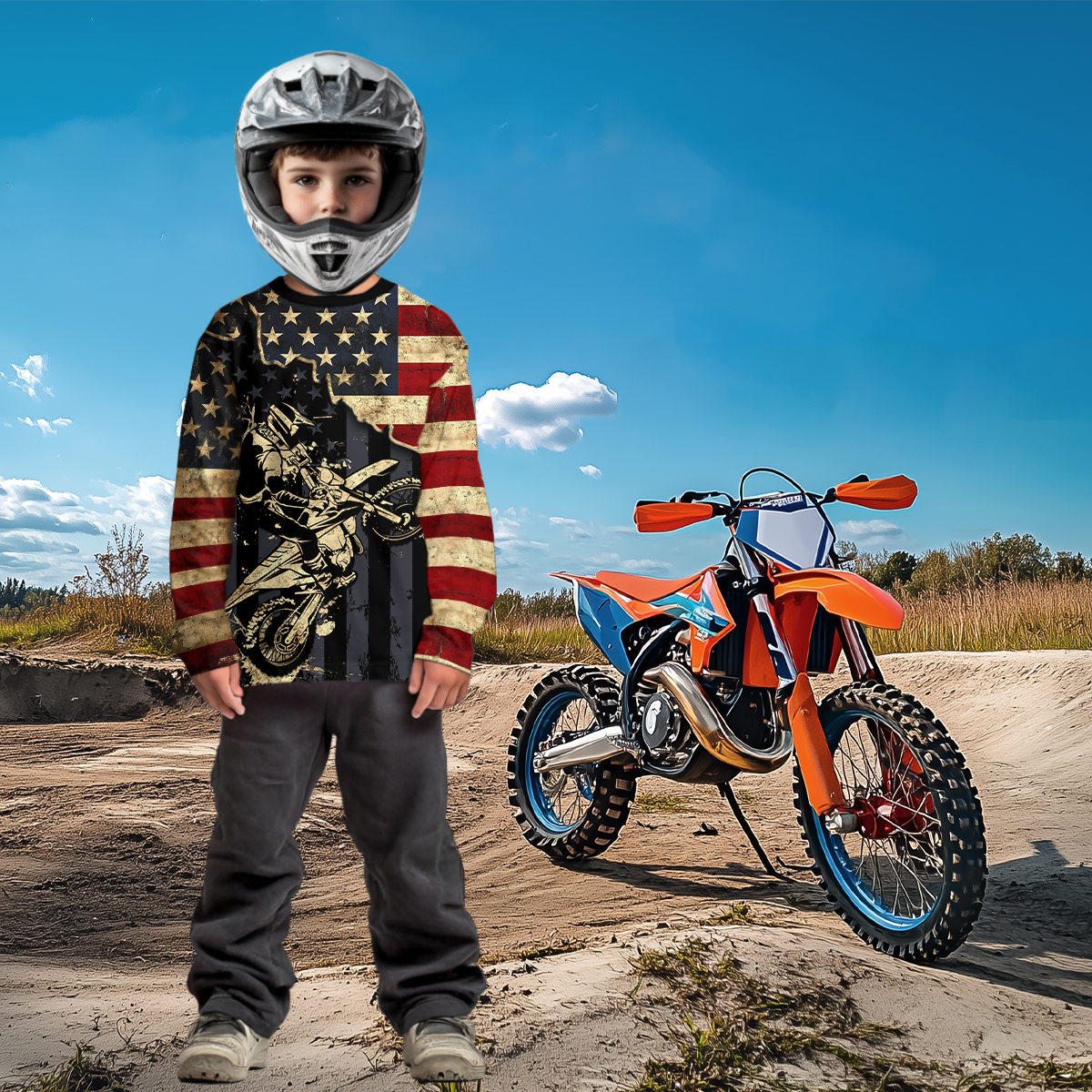 Adult & Kid Custom Motocross Jersey Dirt Bike Shirt Motorcycle Jersey Team Shirt MX Jersey| CTP104
