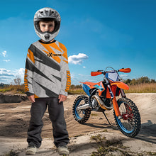 Load image into Gallery viewer, Custom Motocross Jersey Orange Dirt Bike Jersey for Men Kid Women Long Sleeves Upf30+ XM352