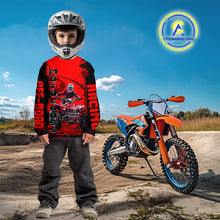 Load image into Gallery viewer, Red ATV Racing Jersey Custom ATV Riding Shirt for Kid Adult Quad Bike ATV Jersey MX114