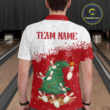 Load image into Gallery viewer, Custom Funny Christmas Bowling Jersey for Men Bowling Team Shirts Polo &amp; 1/4 Zip HNT131