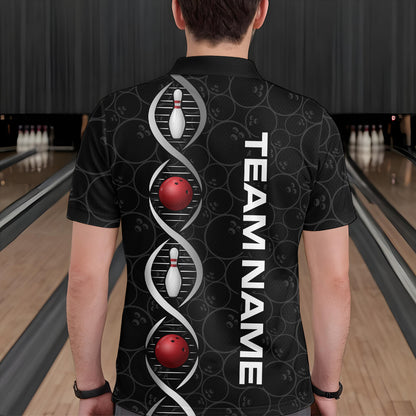 DNA Bowling Shirt Bowling Jersey Men Personalized Bowling League Polo & 1/4 Zip HNT34