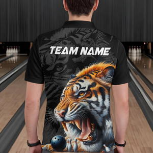 Custom Tiger Bowling Shirt Tiger Bowling Team League Unisex Quarter-Zip Bowling Outfit QZT638