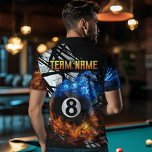 Load image into Gallery viewer, Custom Flame 8 Ball Billiard Shirts for Men Billiard Team Jerseys Polo &amp; 1/4 Zip Shirts NNT46
