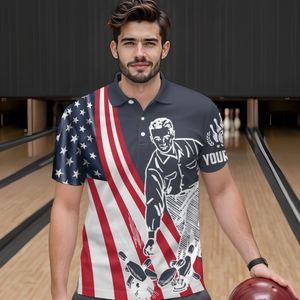 Grab Your Balls We're Going Bowling Shirt Custom Bowling Jersey For Men American Flag Bowling Shirt BDT35