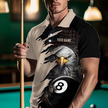 Load image into Gallery viewer, Funny US Flag Eagle Billiard Jersey for Men Billiard Shirt Billiard Gifts Polo &amp; 1/4 Zip NNT14