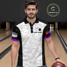 Load image into Gallery viewer, Custom Purple Dragon Bowling Shirts for Men Women Team Bowling Polo &amp; Quarter Zip MBL86
