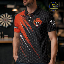 Load image into Gallery viewer, Lion Dart Arrows Grunge Style Custom Orange Dart Shirt For Men, Dart Team Jerseys NYN0101