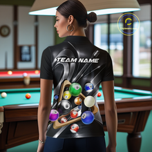 Load image into Gallery viewer, Custom Ball Pool Shirts Grey Billiard Shirt for Women Billiard Team Jersey Billiard League NNT180