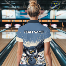 Load image into Gallery viewer, Custom Funny Falcon Bowling Jersey for Women Unisex Bowling Shirts for Team Polo &amp; 1/4 Zip HNT244